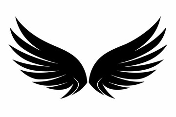 wings line art silhouette vector illustration