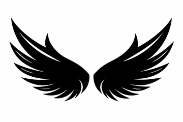wings line art silhouette vector illustration