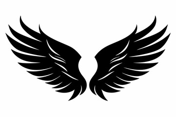wings line art silhouette vector illustration