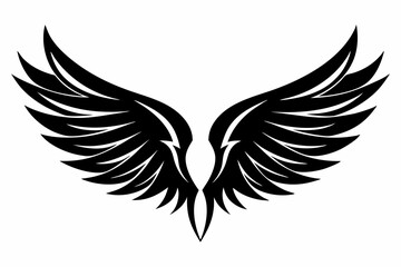 wings line art silhouette vector illustration