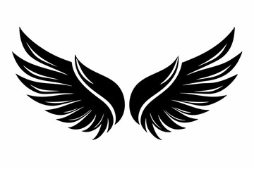 Obraz premium wings line art silhouette vector illustration