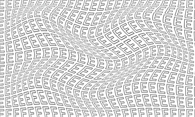 abstract trendy modern outline letter e wave pattern perfect for background.