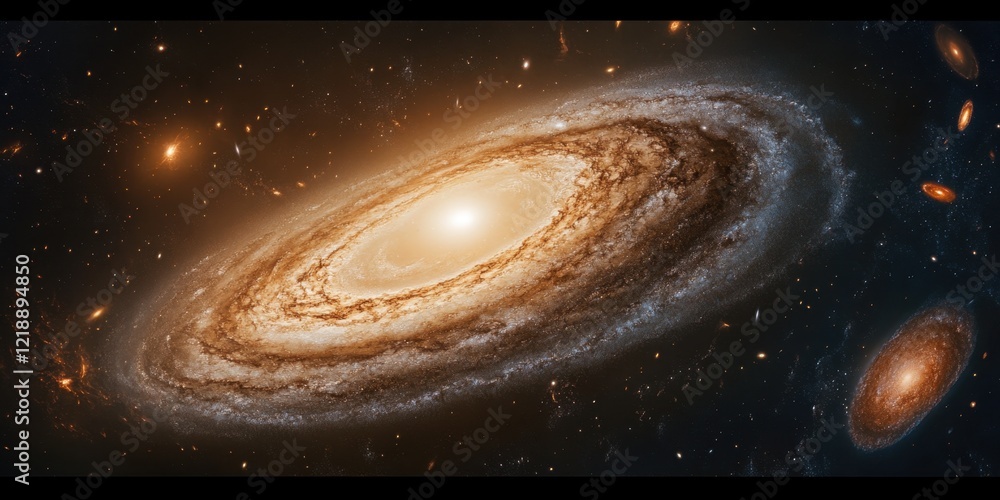 Wall mural the role of dark matter in galaxies: explore the mysterious substance that makes up much of the mass