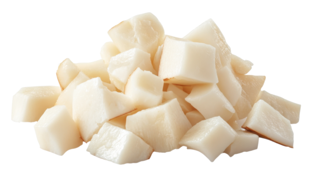 pile of sugar cubes isolated on white background 