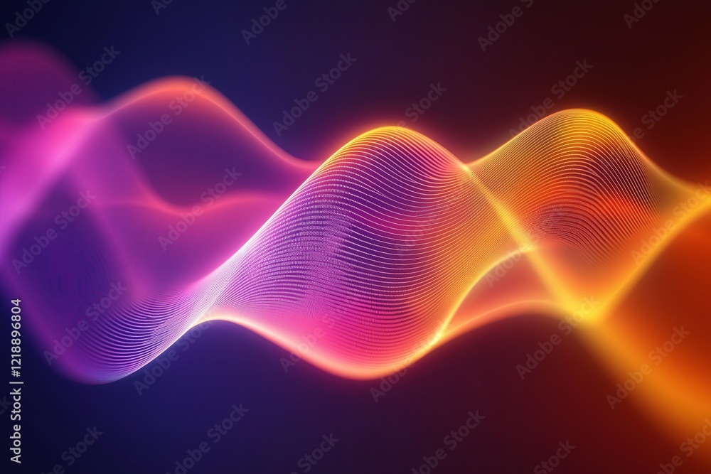 Poster Smooth, flowing lines interacting dynamically