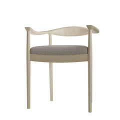 Modern Upholstered Chair with Wooden Frame