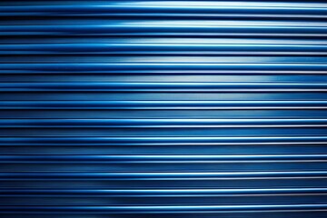 Fototapeta premium Dark Blue Metal Surface Close-Up, Horizontal Ridges, Glossy Texture, Portrait Photography