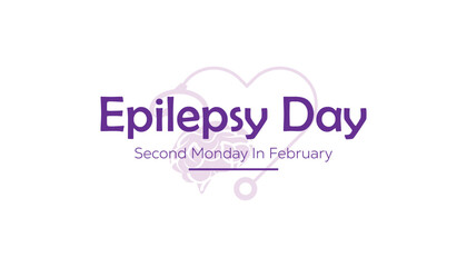February is International Epilepsy Day. Vector template Design for banner, greeting card, poster, prints, social media post ,flyer , T shirt with background.