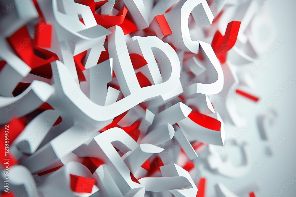 Poster Transforming letterforms in procedural 3D spaces