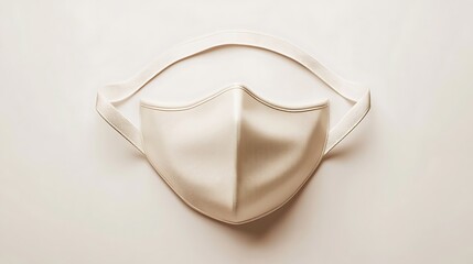 Wear Mask Mockup on Isolated White Background  A simple, realistic mockup featuring a blank mask design, ideal for showcasing logo or brand designs.