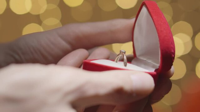 A Romantic Valentines Day proposal featuring a stunning and exquisite ring can signify a deep commitment and celebrate the love shared between a couple, making it a moment to cherish forever
