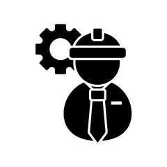 Icon a engineer, isolated against a clean background.