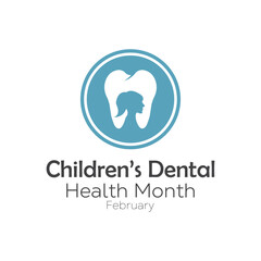 February is National Children’s Dental Health Month. Vector template Design for banner, greeting card, poster, prints, social media post ,flyer , T shirt with background.