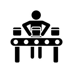 Icon a industrial, isolated against a clean background.