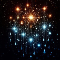 Obraz premium Tears as a Constellation A pattern of stars or points of light r