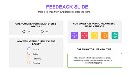 Obraz premium Feedback Plan Presentation Layout