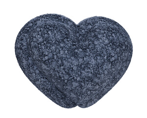 Fototapeta premium 3D heart made of stone on transparent background