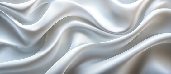 Obraz premium White silk fabric folds, soft texture, studio shot, background blur, design