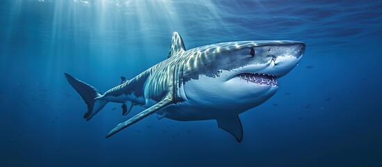 Fototapeta premium A White Shark Generative AI
