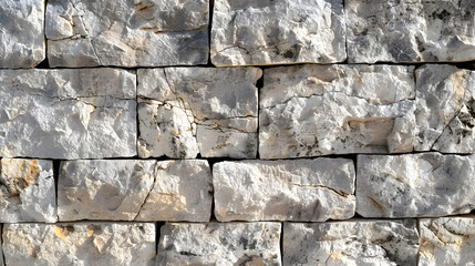 Obraz premium Close-up of a natural stone wall texture, generative ai