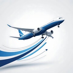 Luxury design aroplane  flying over the clouds AI generated image