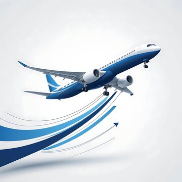 Luxury design aroplane  flying over the clouds AI generated image
