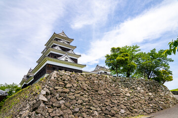 愛媛県大洲市の城、日本、5月