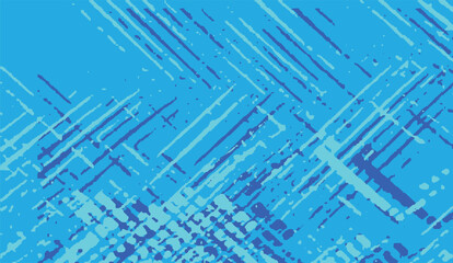 Abstract Blue Texture with Distressed Diagonal Lines and Varied Shades of Azure and Turquoise