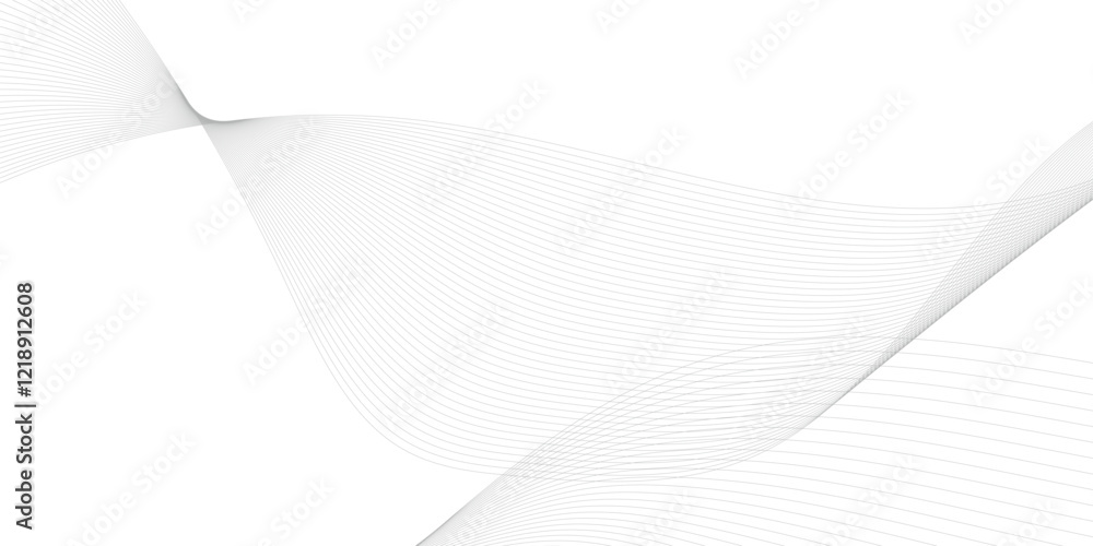 Poster abstract wavy grey lines stream element for design on white background. you can use for web, wallpap