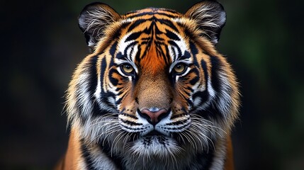 Fototapeta premium A close up of a tigers striped fur pattern