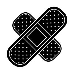 Bandage or Plaster Silhouette Vector Art Illustration for Health and Medical Themes