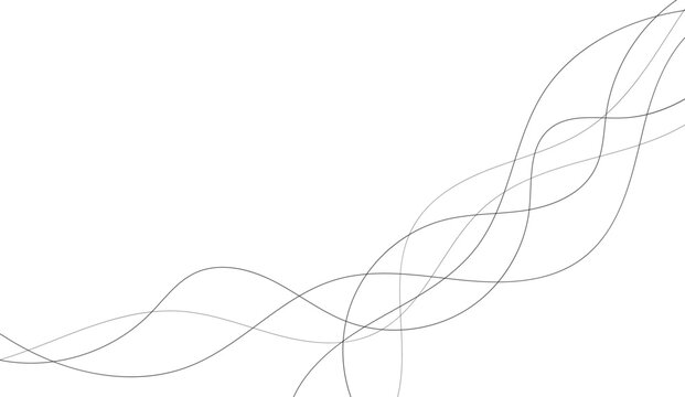 Subtle Curves, A minimalist design showcasing intertwined flowing lines against a clean white backdrop, creating a sense of movement and tranquility,