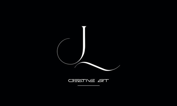 JL, LJ, J, L abstract letters logo monogram