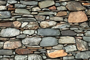 Rustic Stone Wall Texture Background Image Dry Stacked Stone Wall