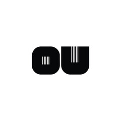 OU monogram logo design letter text name symbol monochrome logotype alphabet character simple logo