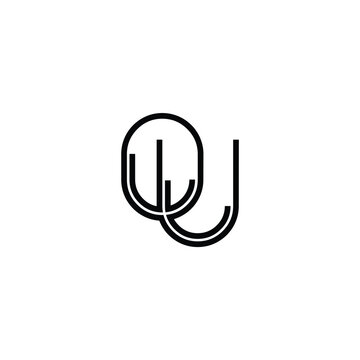 OU monogram logo design letter text name symbol monochrome logotype alphabet character simple logo