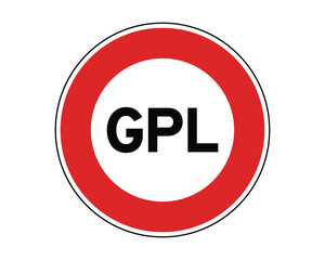 Traffic Sign Indicating No Access for Vehicles Equipped with Gas Fueling Systems on Public Roads, High-Quality Vectorial Stock Image