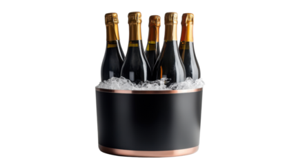 Wine bottle chiller isolated on white background 