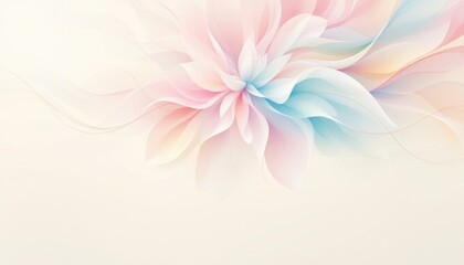 Pastel abstract floral design with soft petal layers