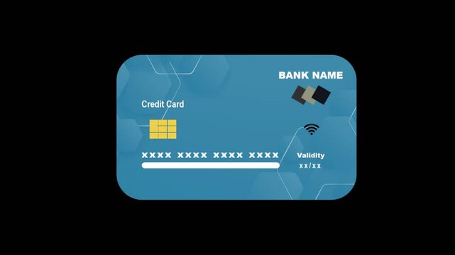 Credit Card Animation; 2D animation of credit card