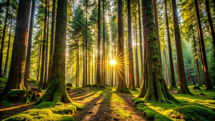 Lush Green Spruce Fir Forest: Ancient Trees & Vibrant Nature