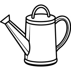Fototapeta premium Minimalist Watering Can Line Art Design