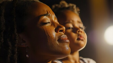 Close-up of a parent wiping tears of joy as they watch their child walk across the stage
