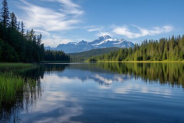 Fototapeta premium mountain lake , Generative AI 