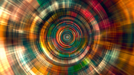 Vibrant Abstract Circular Pattern with Radial Lines