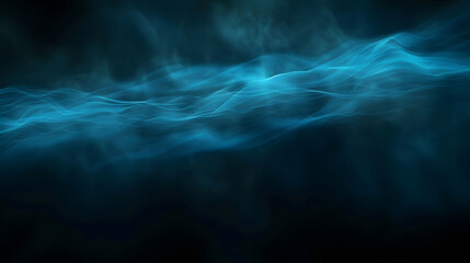 Dark, blurred, simple background with a blue-black abstract gradient, generative ai