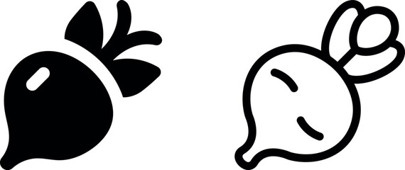 Beetroot Vector Icon Set - Vibrant and Nutritious Root Vegetable Graphics