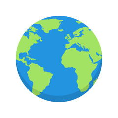 Earth globe set. World map in globe shape. Vector isolated illustration. Earth globes collection.