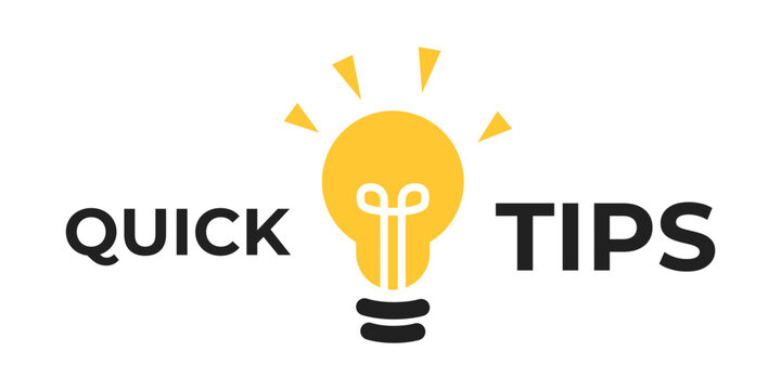 Quick tips badge. Vector illustration