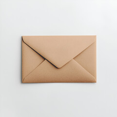 A simple kraft paper envelope, closed and ready to be sent. Perfect for mailing correspondence or small gifts.